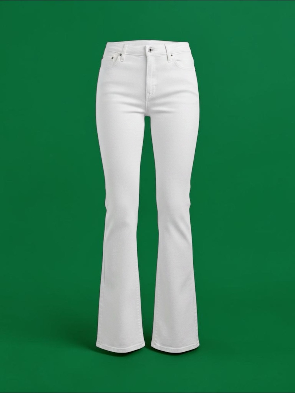 Foxy Jeans White Flare Bell Bottom Jeans Juniors Size 15 Stretch Denim